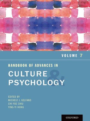 cover image of Handbook of Advances in Culture and Psychology, Volume 7
